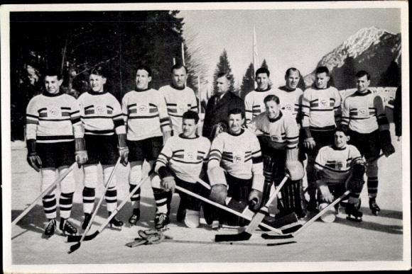 Collector's picture 1936 Olympics, British ice hockey team