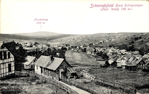 KP Schmiedefeld am Rennsteig Suhl Turyngia, widok ogólny, Finsterberg
