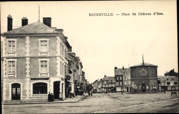 Postcard Beuzeville Eure, Place du Château d´Eau