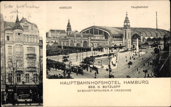 Ak Hamburg, Hauptbahnhofshotel, Hauptbahnhof