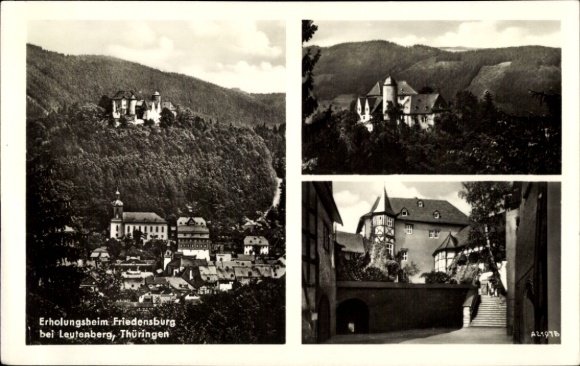 Ak Leutenberg in Thüringen, Teilansicht, Erholungsheim Friedensburg