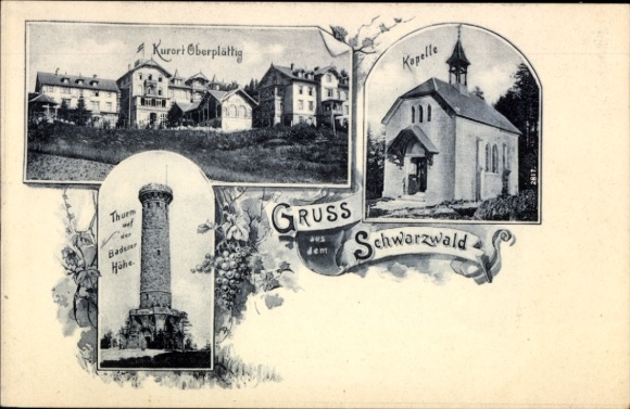 Ak Oberplättig Eichwald Bühlertal, Kapelle, Turm