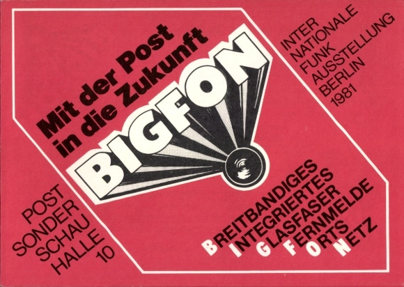 Werbe Ak  BigFon, Breibandnetz der Post, Berlin 1981