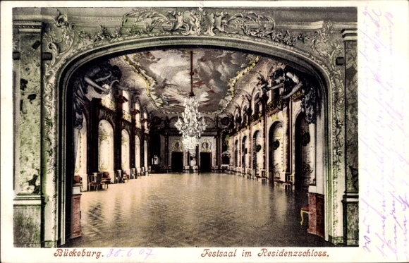 Ak Bückeburg im Kreis Schaumburg, Festsaal, Residenzschloss