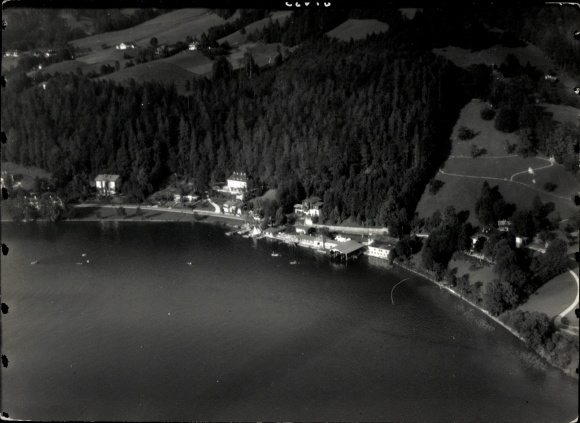 Postcard Tegernsee in Upper Bavaria, view of the Seehotel on the bottom left