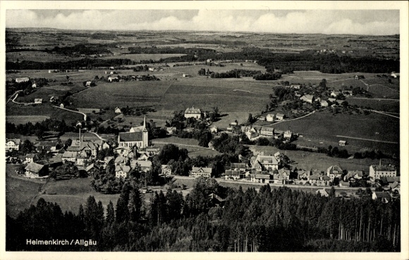 Ak Heimenkirch im Allgäu, Fliegeraufnahme