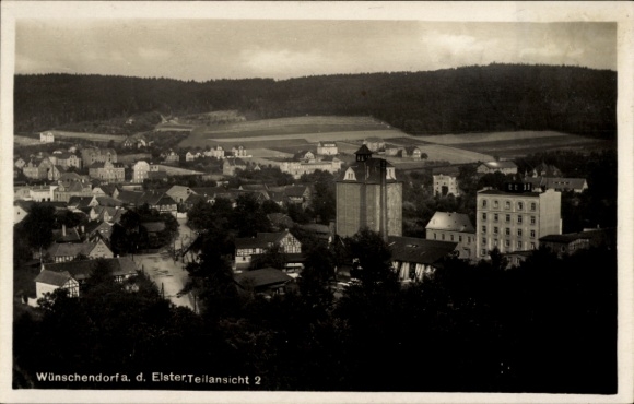 Ak Wünschendorf an der Elster, gedeeltelijk aanzicht 2