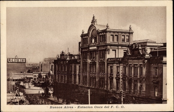 Briefkaart Buenos Aires Argentinië, Estacion Once del FCO