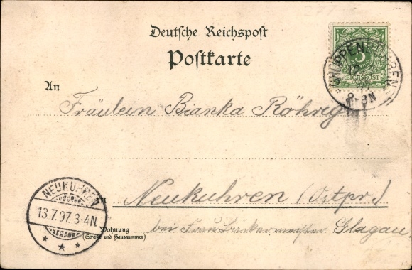Chromo-Litho Stenum Ganderkesee Lower Saxony, Stenumer wood, inn