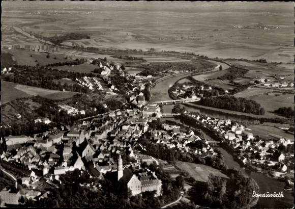 PC Donauwörth in Swabia Bavaria, aerial photo
