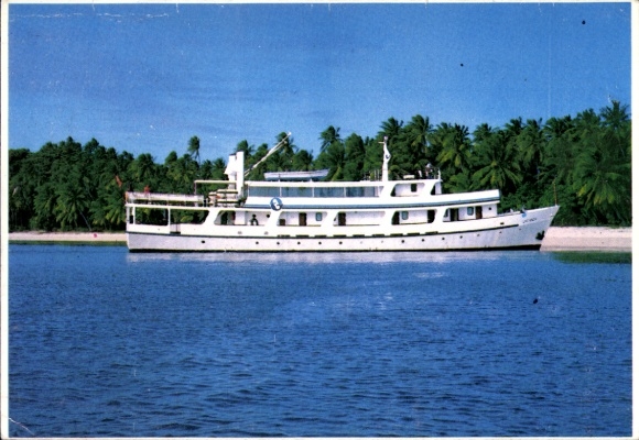 Postcard The Blue Lagoon Cruise on the shore