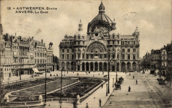 CPA Antwerpen Antwerpen Vlaanderen, La Gare