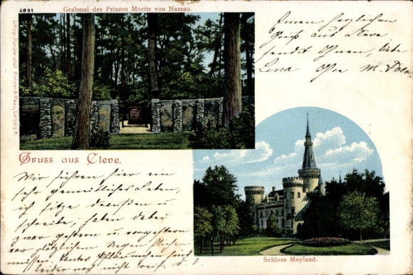 Postcard Kleve on the Lower Rhine, Moyland Castle, Tomb of Prince Moritz of Nassau