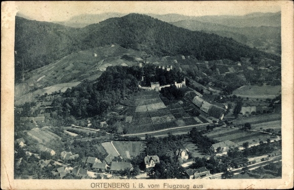 PC Ortenberg in Baden, view from the plane