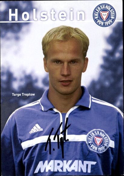 Autograph card footballer Torge Treptow, Holstein Kiel, autograph