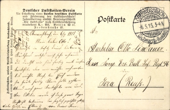 Artist Postcard Schulze, Hans Rudolf, Tethered Balloon of the German Air Fleet in World War I, Artillery