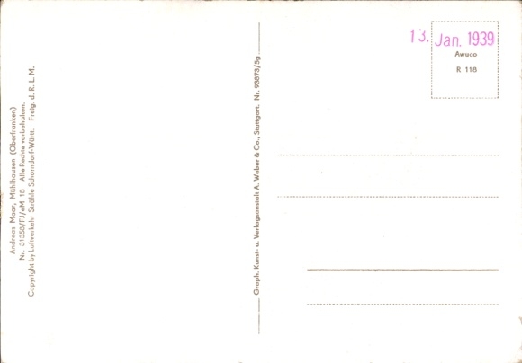 Postcard Mühlhausen in Upper Franconia Middle Franconia, Lutherhöhe, community center, castle, children's home