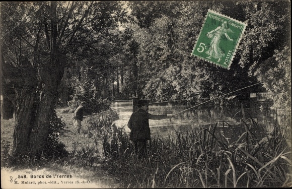 Ak Yerres Essonne, Bords de l&#39;Yerres