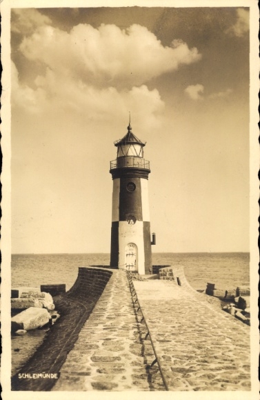 foto Ak Oehe Schleimünde Maasholm in Sleeswijk-Holstein, vuurtoren