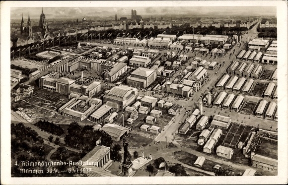 Ak München, 4. Reichsnährstandsausstellung 1937, Panorama, Ausstellungsgelände