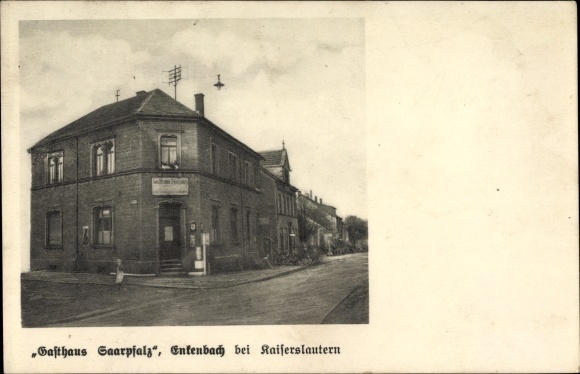 Ak Enkenbach Alsenborn Rheinland Pfalz, Gasthaus Saarpfalz, Bes. H. Stripf, Straßenpartie