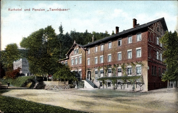 Postcard Thal Ruhla in Thuringia, Kurhotel and Pension Tannhäuser