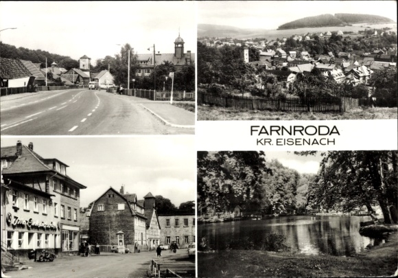 Postcard Farnroda in Thuringia, various views of landscape, buildings