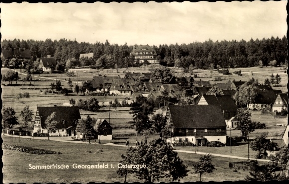 Postcard Zinnwald Georgenfeld Altenberg in the Ore Mountains, panorama