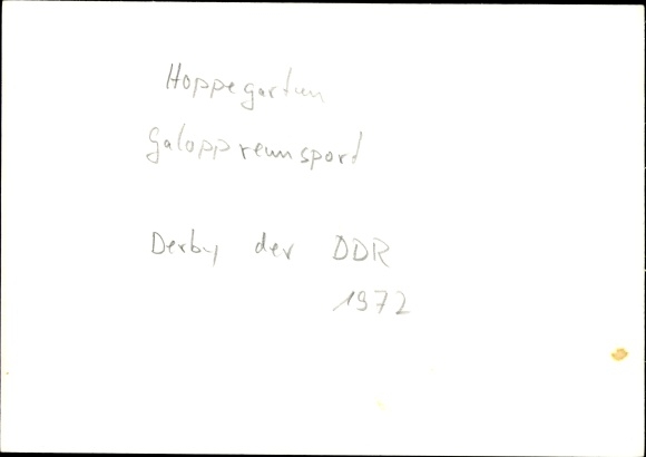 Photo Hoppegarten in Brandenburg, racecourse, Derby of the GDR 1972