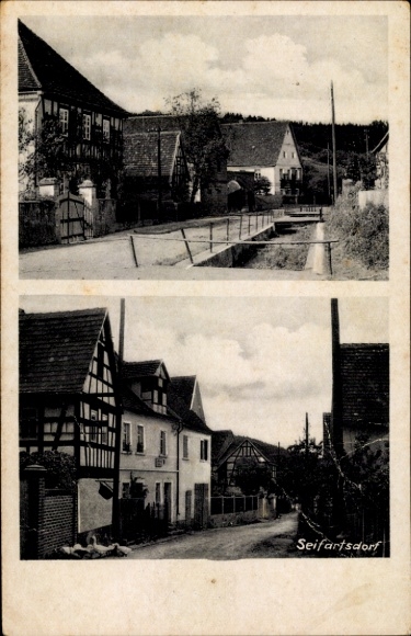 Ak Seifartsdorf Silbitz in Thüringen, Teilansichten, Straßenpartie