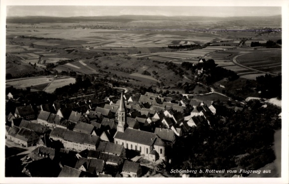 Postcard Schömberg (near Rottweil) Zollernalbkreis, aerial photograph