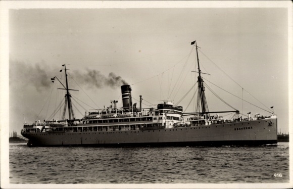 Postcard steamer Ussukuma, DOAL, Woermann Line