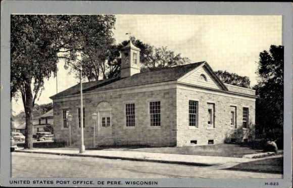 Ak De Pere Wisconsin USA, Postkantoor van de Verenigde Staten