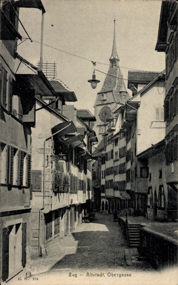 KP Zug Miasto Szwajcaria, widok na Obergasse