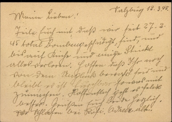 P 314 a "Salzburg 13.3.45" East Mark