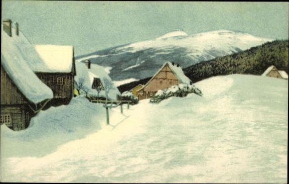 Set of 10 PCs in envelope, Friedrich Iwan, Giant Mountains Series 2