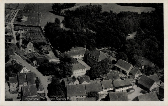 Postcard Kupferzell in Württemberg, aerial photograph