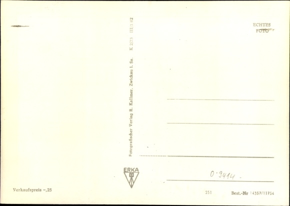 Postcard Sosa Eibenstock in the Ore Mountains, consumption restaurant Meiler at the dam of peace
