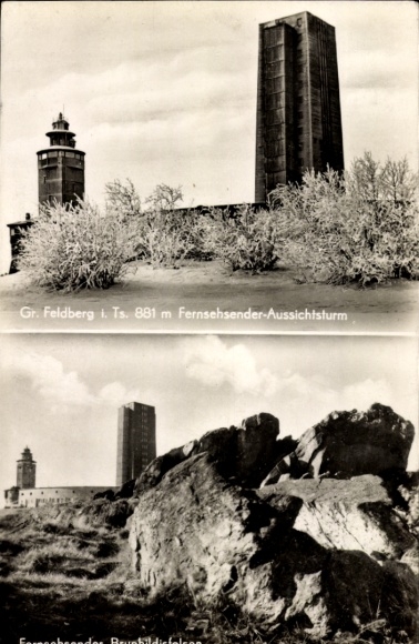Postcard Niederreifenberg Schmitten im Taunus, Großer Feldberg, TV station observation tower