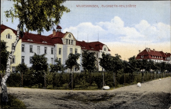 PC Wildeshausen in Oldenburg, Elisabeth Heilstätte, exterior view, crossroads