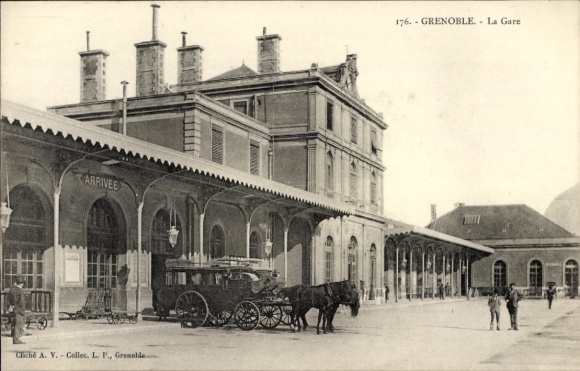 Postcard Grenoble Isère, train station