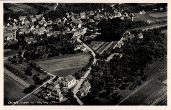 Postcard Oberdischingen Alb Donau Kreis, aerial photograph