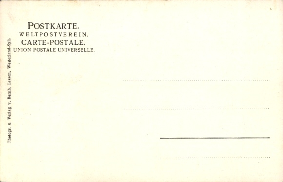Postcard Westerland Island Sylt, view of the North Sea, seagull feeding