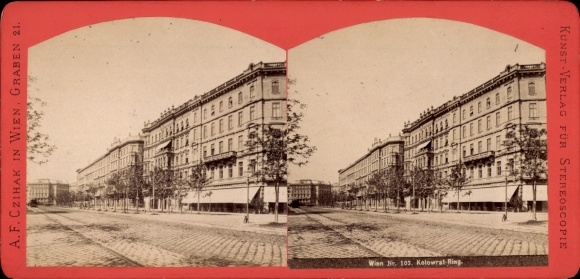 Stereo photo Vienna I., Kolowrat-Ring
