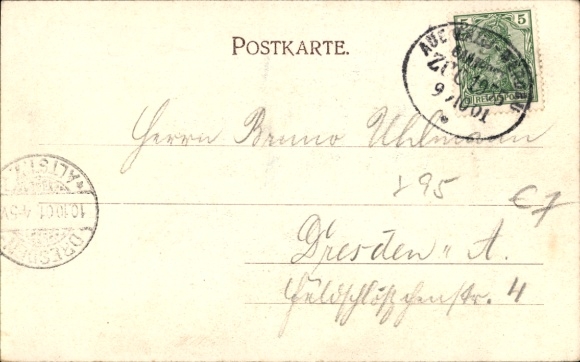 Postcard Dresden Rähnitz, Lothar Streit Memorial