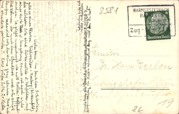 PC Oberwarmensteinach Warmensteinach in Upper Franconia, partial view, cross