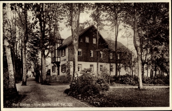 Postcard Bad Steben in the Franconian Forest Bavaria, Villa Synderhauf