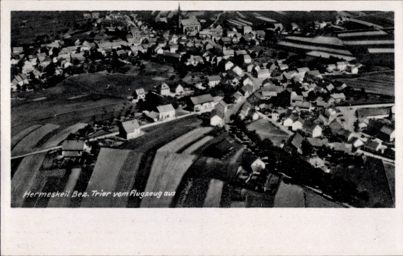 Postcard Hermeskeil in the Hunsrück, aerial photograph