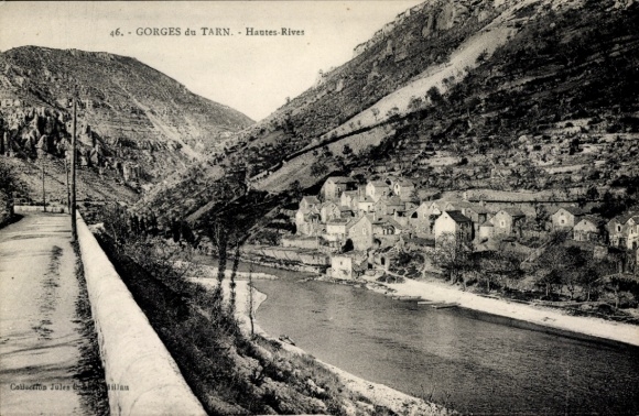 Postcard Sainte Enimie Lozère, Gorges du Tarn, Hautes-Rives