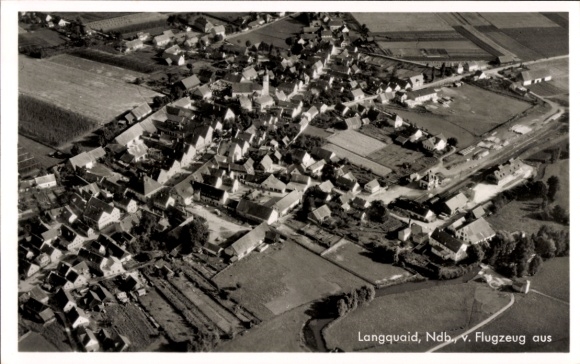 Postcard Langquaid in Lower Bavaria, aerial photograph